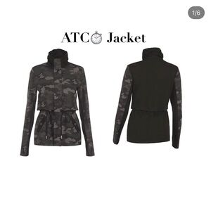 CAbi Black & Gray Camo Drawstring Utility Jacket
